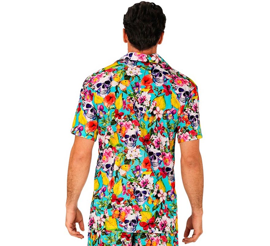 Translation missing: it.Camisa manga corta Hawaiana Estampado Calaveras para hombre