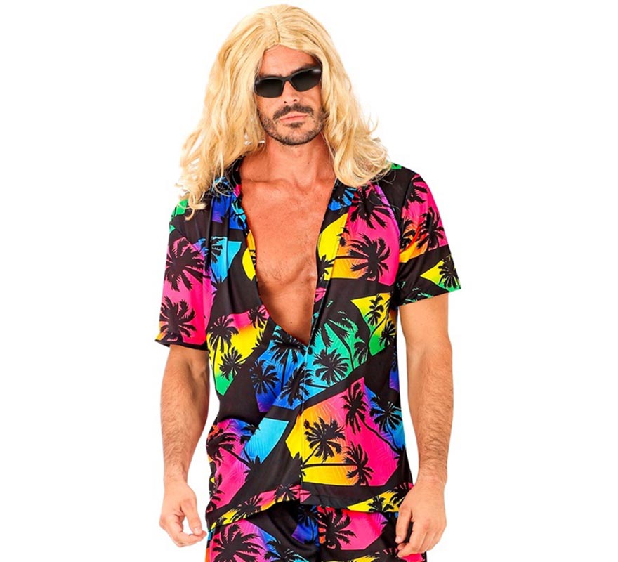 Translation missing: it.Camisa manga corta Hawaiana Estampado Palmeras para hombre