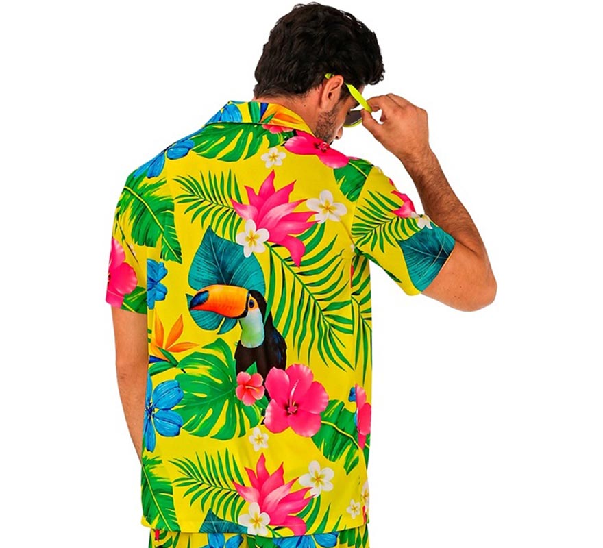 Translation missing: it.Camisa manga corta Hawaiana Estampado Tucán para hombre