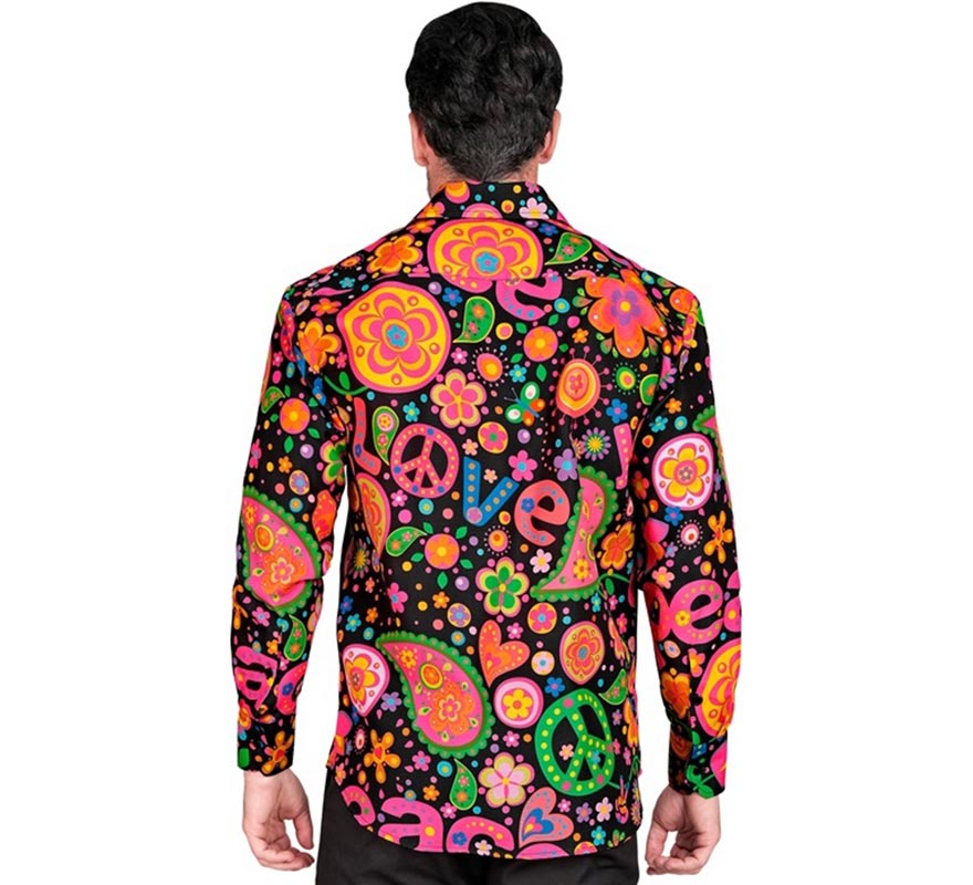 Translation missing: it.Camisa manga larga con Estampado Hippie para hombre