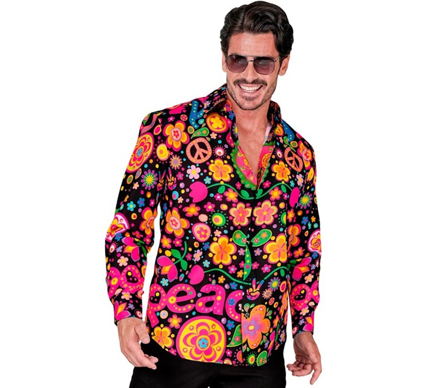 Translation missing: it.Camisa manga larga con Estampado Hippie para hombre