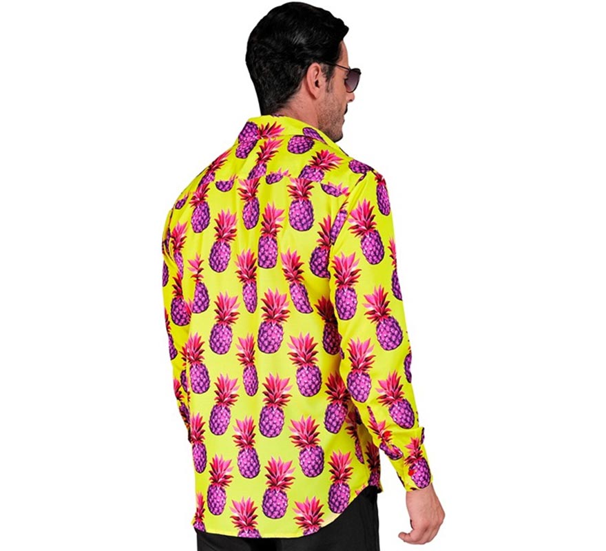 Translation missing: it.Camisa manga larga Estampada Piñas neón para hombre