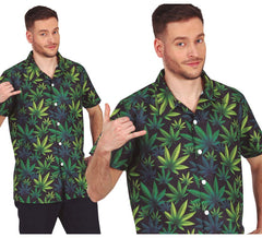 Camisa Marihuana verde oscuro adulto