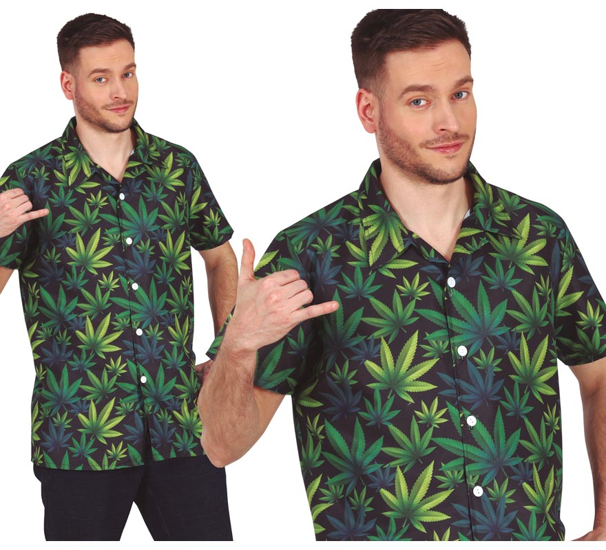 Translation missing: es.Camisa Marihuana verde oscuro adulto