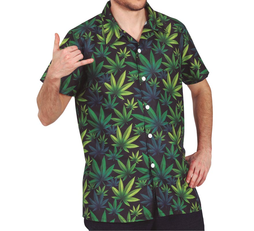 Translation missing: it.Camisa Marihuana verde oscuro adulto