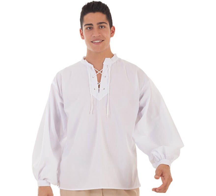 Translation missing: es.Camisa Medieval Blanca para hombre