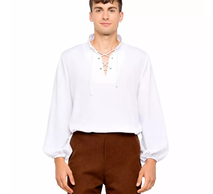Translation missing: it.Camisa Medieval blanca para hombre