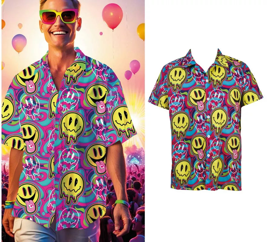 Camisa Psicodélica Smile para hombre