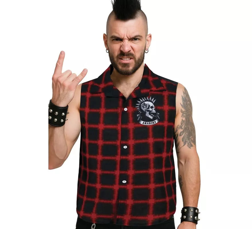 Translation missing: it.Camisa Punk a cuadros para hombre