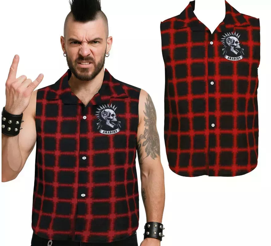 Translation missing: it.Camisa Punk a cuadros para hombre