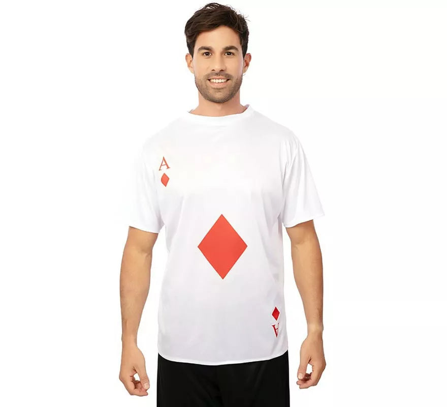 Translation missing: es.Camiseta blanca As de Diamantes adulto