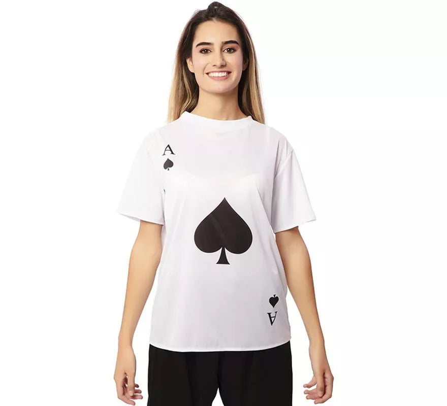 Translation missing: es.Camiseta blanca As de Picas adulto