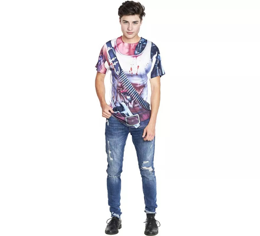 Camiseta con estampado Halloween para hombre