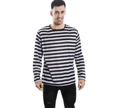 Camiseta con rayas negras y blancas para adultos