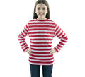Camiseta con rayas rojas y blancas para niños