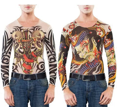 T-shirt con tatuaggi 2 modelli assortiti