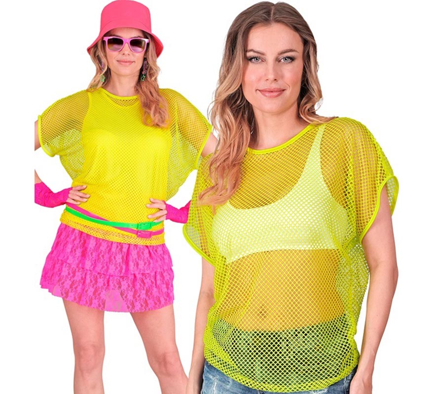 Translation missing: it.Camiseta de Malla amarilla neón para mujer