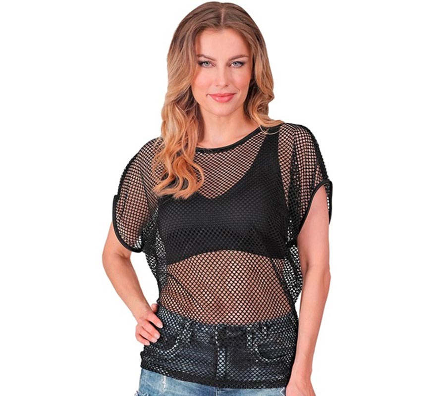 Translation missing: it.Camiseta de Malla negra para mujer