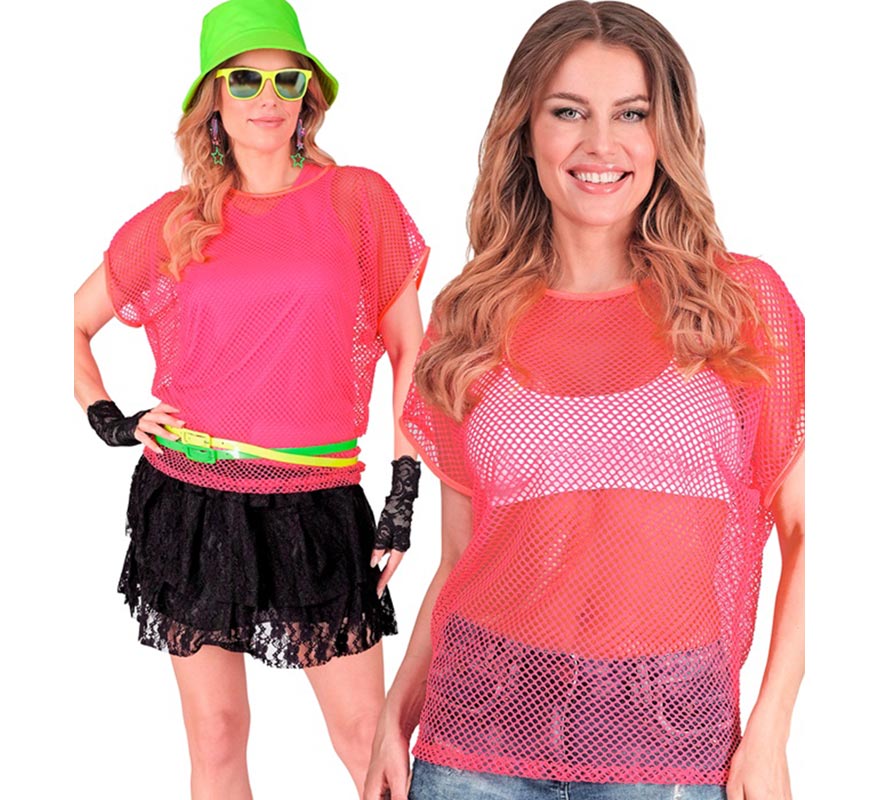 Translation missing: it.Camiseta de Malla rosa neón para mujer