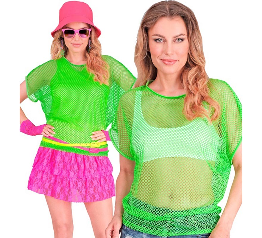 Translation missing: it.Camiseta de Malla verde neón para mujer
