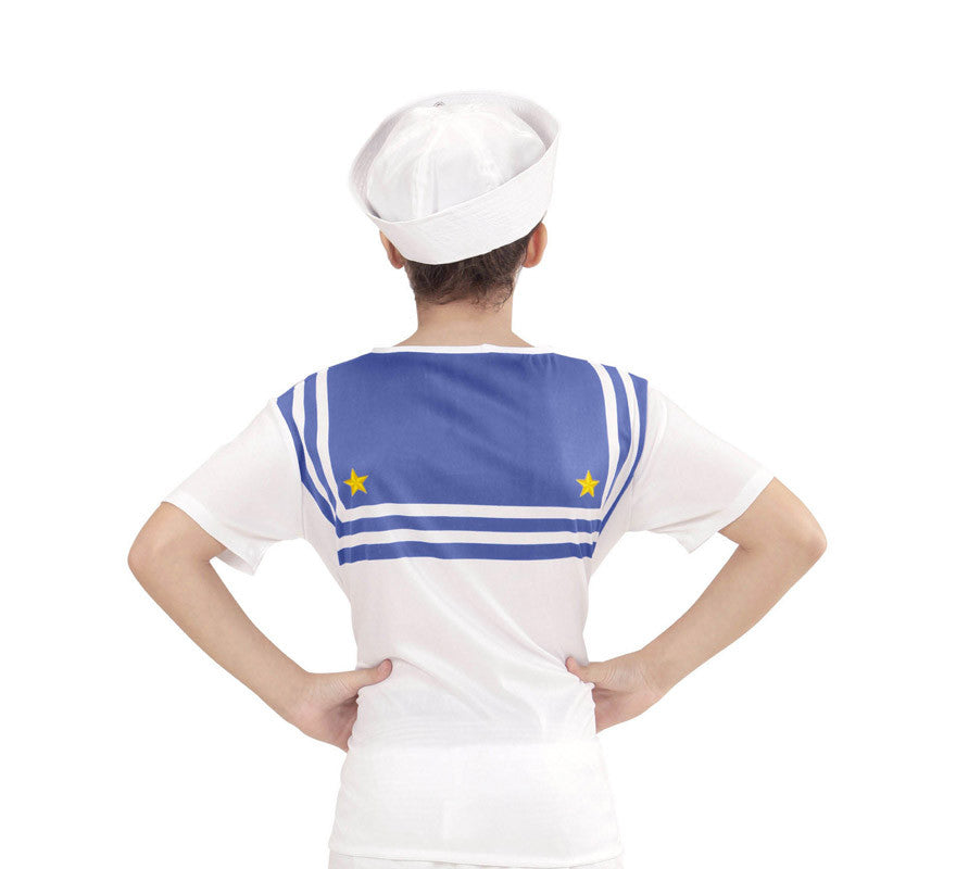 Translation missing: it.Camiseta de Marinero Blanco con Ancla para infantil