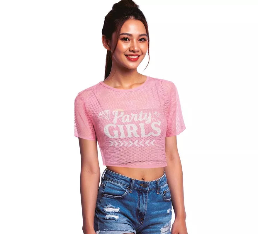 Translation missing: it.Camiseta de Rejilla Party Girls rosa para mujer