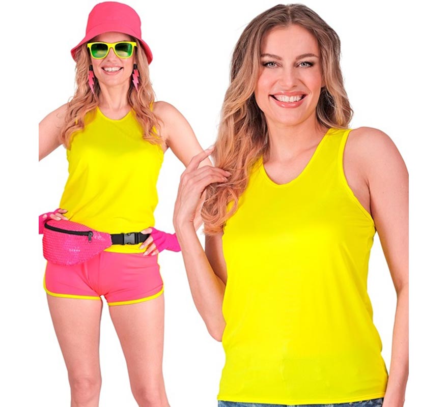 Translation missing: it.Camiseta de Tirantes amarilla neón para mujer