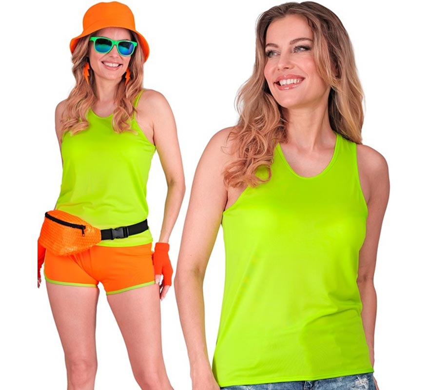 Translation missing: es.Camiseta de Tirantes verde neón para mujer