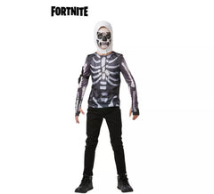 Camiseta Disfraz con Capucha Skull Trooper Fortnite para niño y adolescente