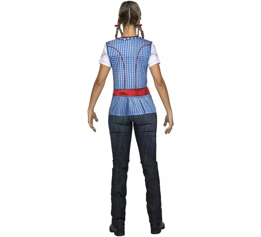 Translation missing: es.Camiseta disfraz de Bávara roja y azul para mujer