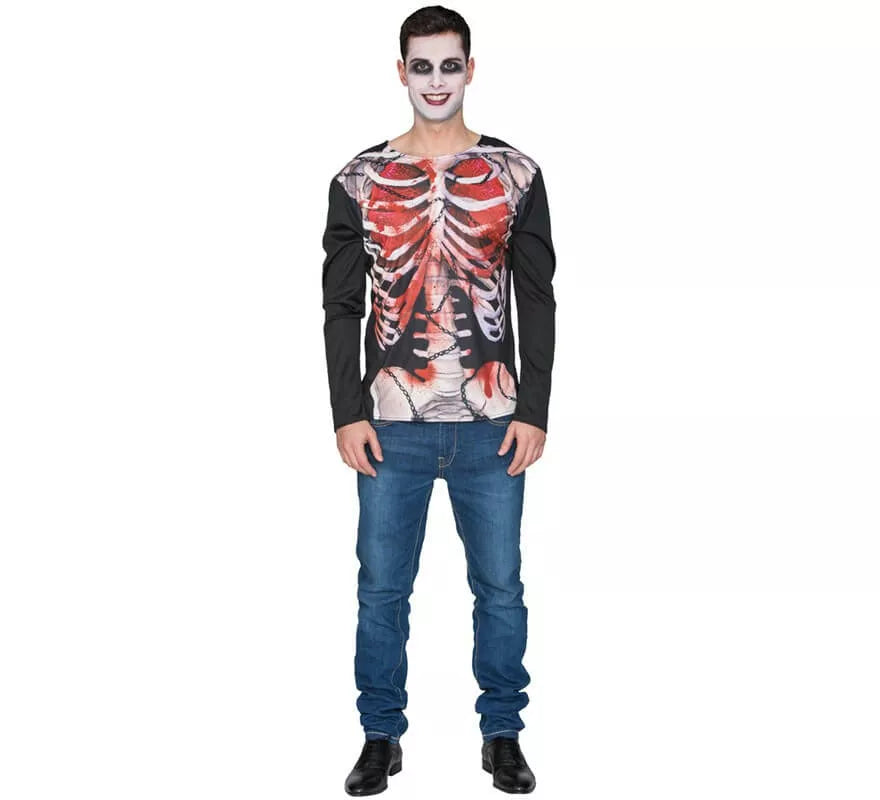 Translation missing: it.Camiseta Disfraz de Esqueleto Zombie para hombre