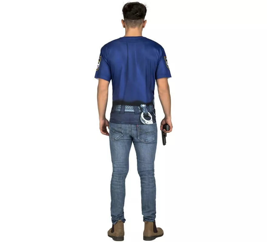 Translation missing: es.Camiseta disfraz de Policía forzudo para hombre