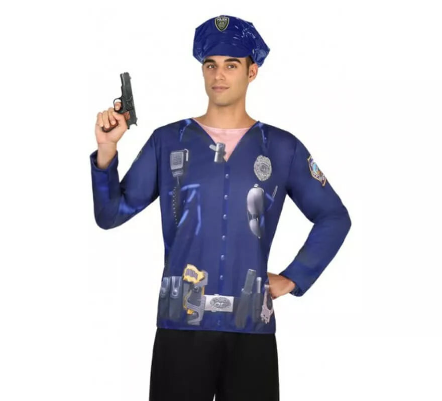 Translation missing: it.Camiseta disfraz de Policía para hombre