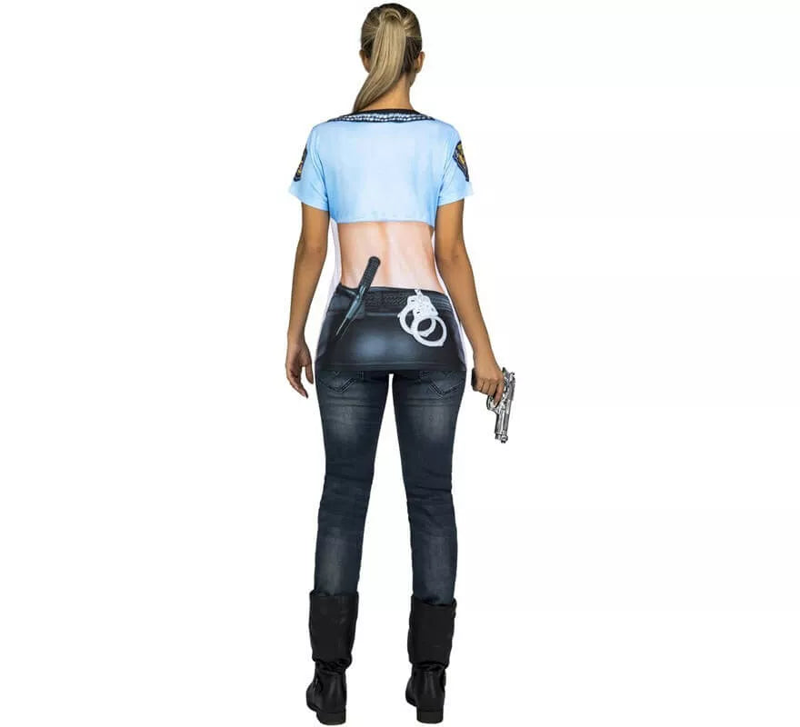 Translation missing: es.Camiseta Disfraz de Policía para mujer