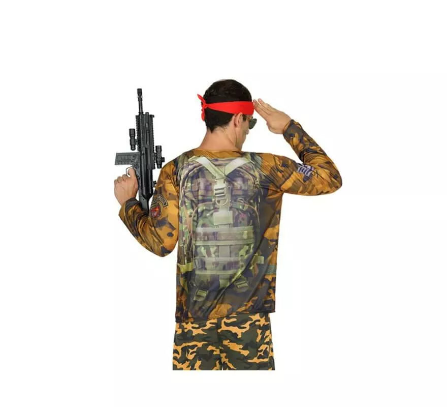 Translation missing: it.Camiseta disfraz de Soldado Camuflaje para hombre