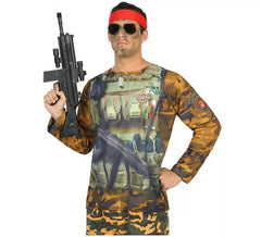 Camicia mimetica da soldato per Costume da uomo