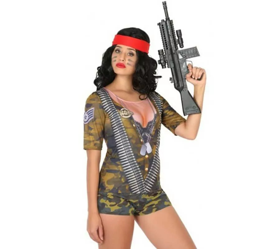 Translation missing: it.Camiseta disfraz de Soldado Camuflaje para mujer