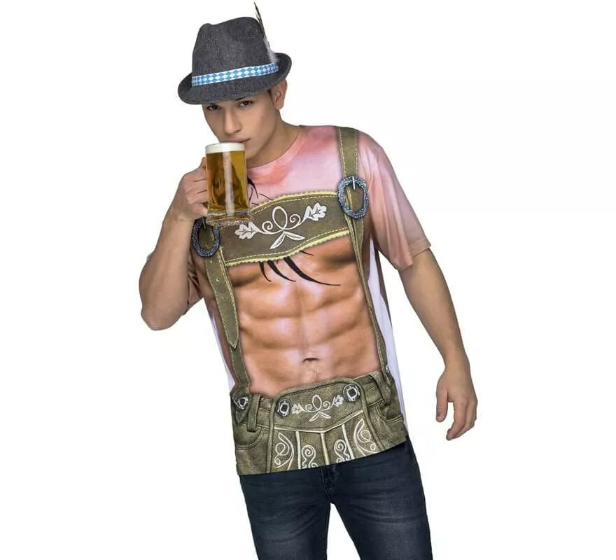 Translation missing: es.Camiseta disfraz de Tirolés Forzudo para hombre