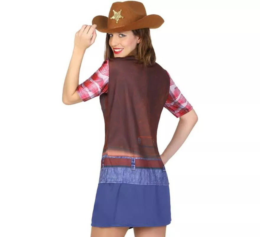 Translation missing: es.Camiseta Disfraz de Vaquera para mujer