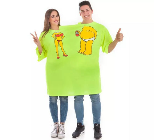 Camiseta Disfraz Doble Cerveza para adultos