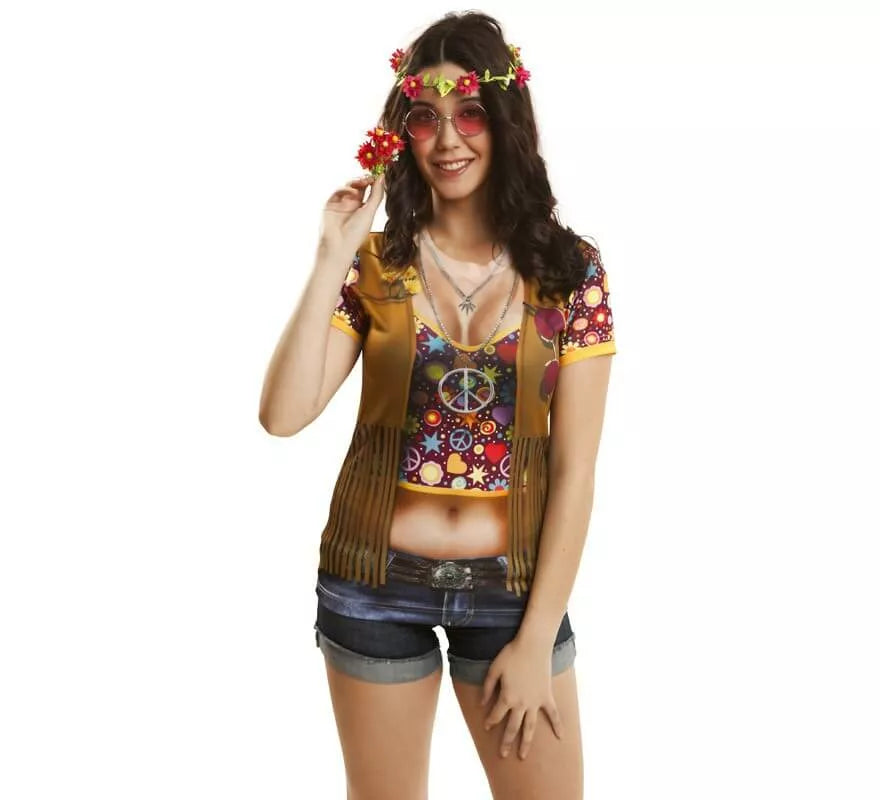 Translation missing: it.Camiseta disfraz hippie para mujer