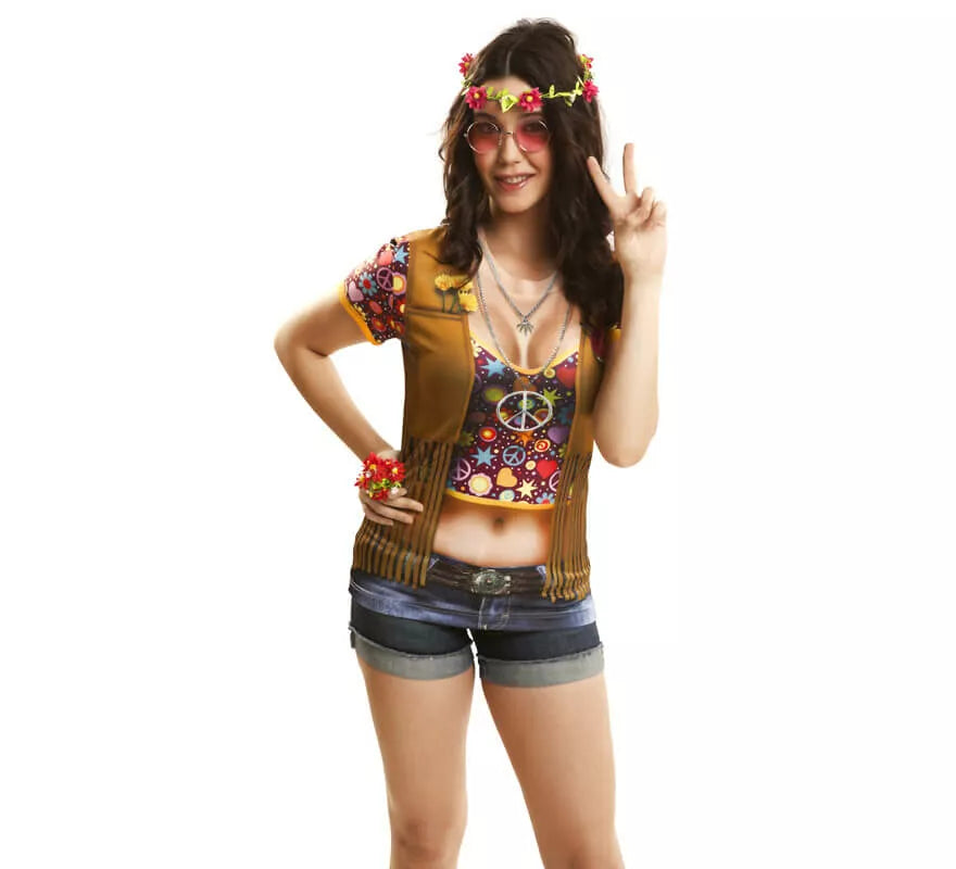 Translation missing: it.Camiseta disfraz hippie para mujer