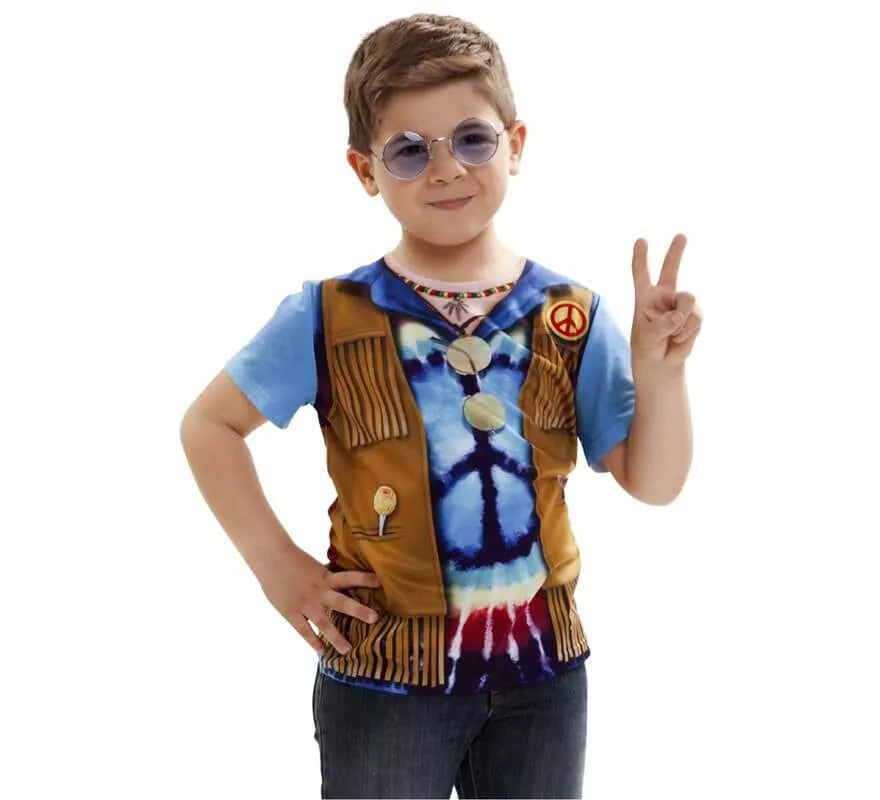 Translation missing: es.Camiseta disfraz Hippie para niño
