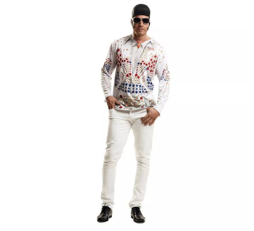 Translation missing: es.Camiseta disfraz rey del rock para hombre