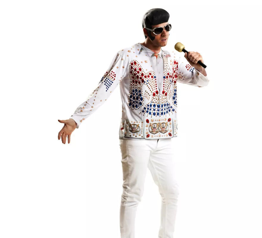 Translation missing: es.Camiseta disfraz rey del rock para hombre