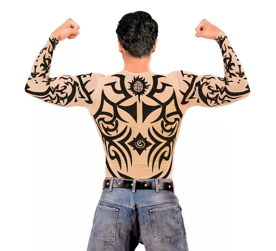 Translation missing: es.Camiseta manga larga de Tatuaje Tribal para hombre