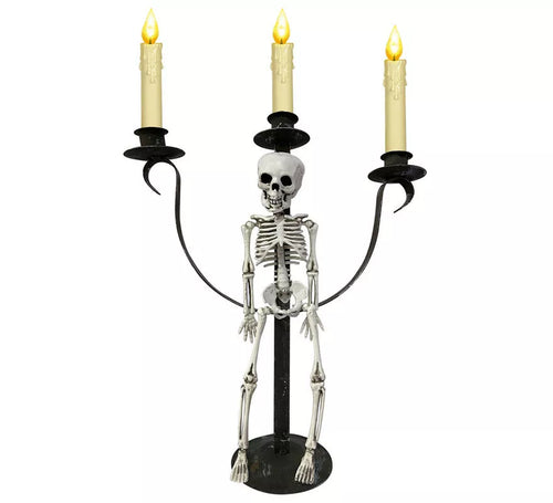 Candelabro con Esqueleto de 30X5,5X33,5 cm