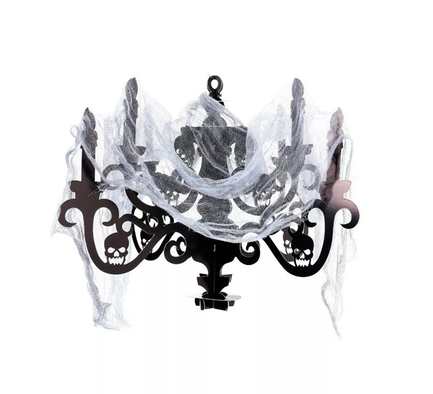Translation missing: it.Candelabro Decorativo negro con gasa de 40,5x57,5 cm