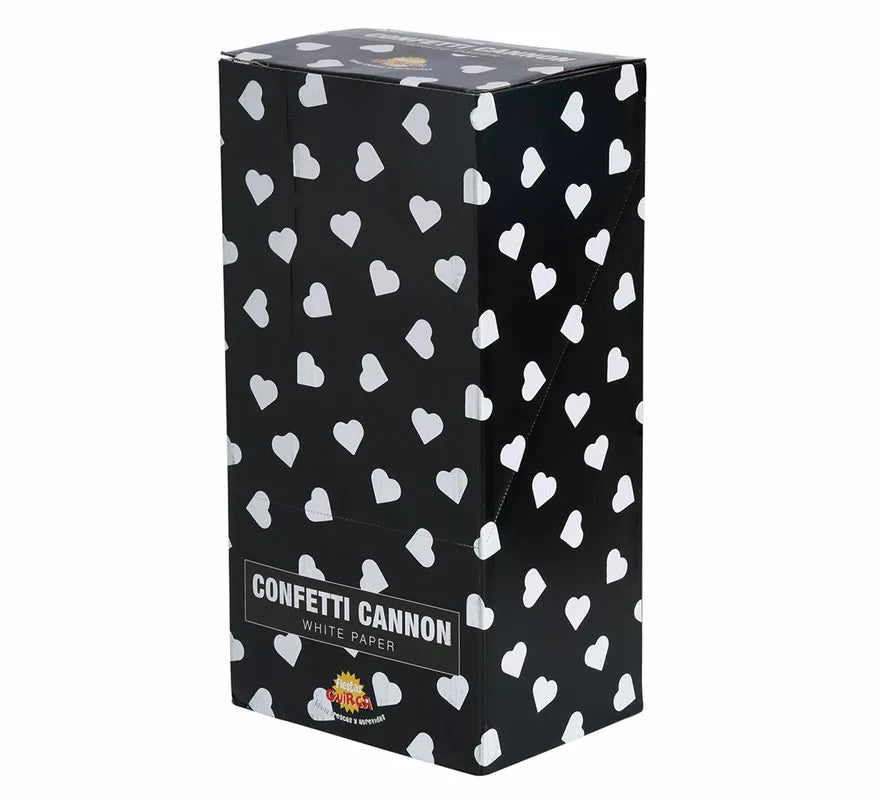 Translation missing: it.Cañón Kabuki Confetti Corazones Blancos de Papel de 40 cm