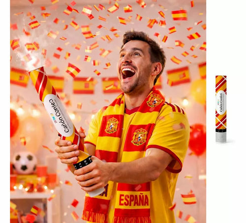 Cañon Kabuki de Confetti de Banderas de España de 40 cm